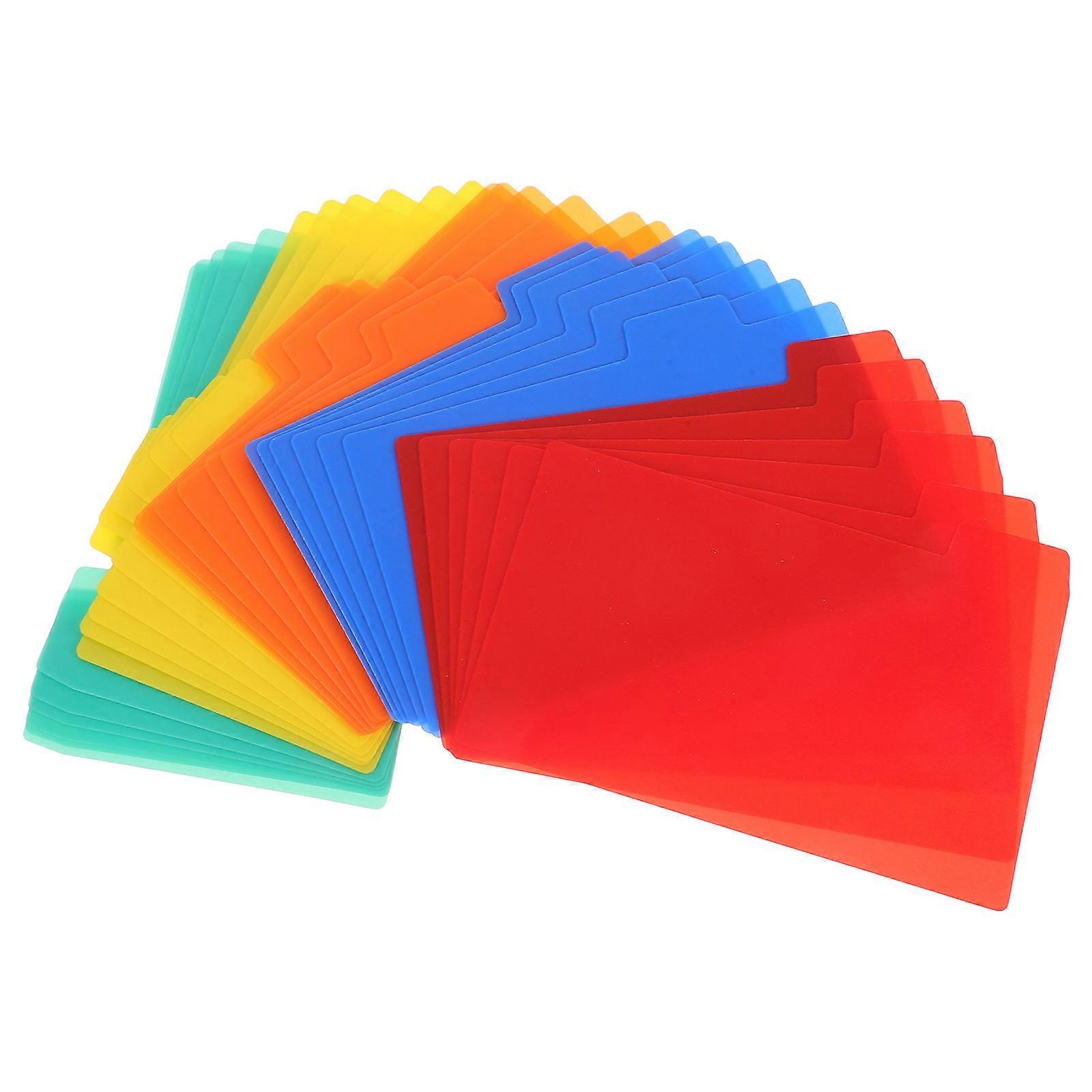 Index Card Dividers Set Office Supplies Organizing Assorted Color 12.70X7.60X0.05CM Categorization 30Pcs