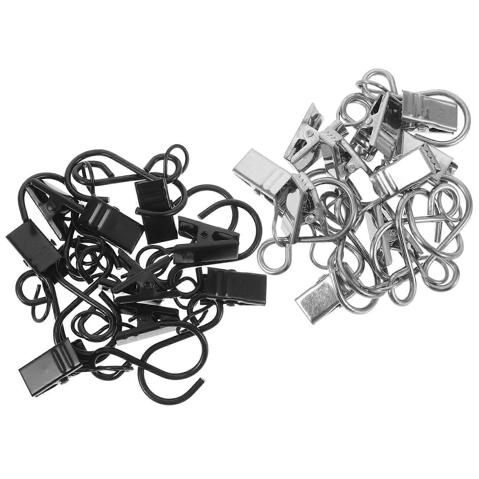 Assorted Hooks Curtain Clips for Hanging Curtains 20Pcs Kit