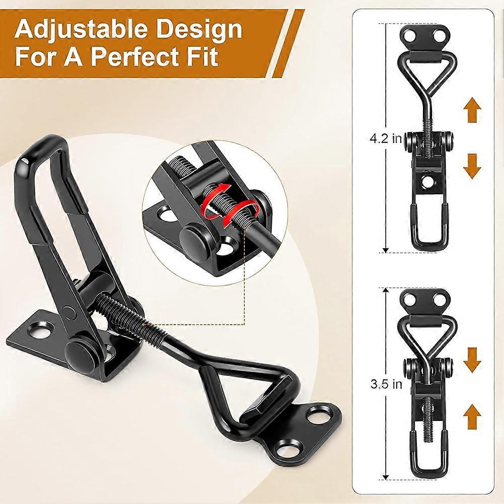 Adjustable Toggle Lock Clamp, 4001-330Lbs Quick Release for BBQ Grill, Tool Box, Trunk 5 Pack