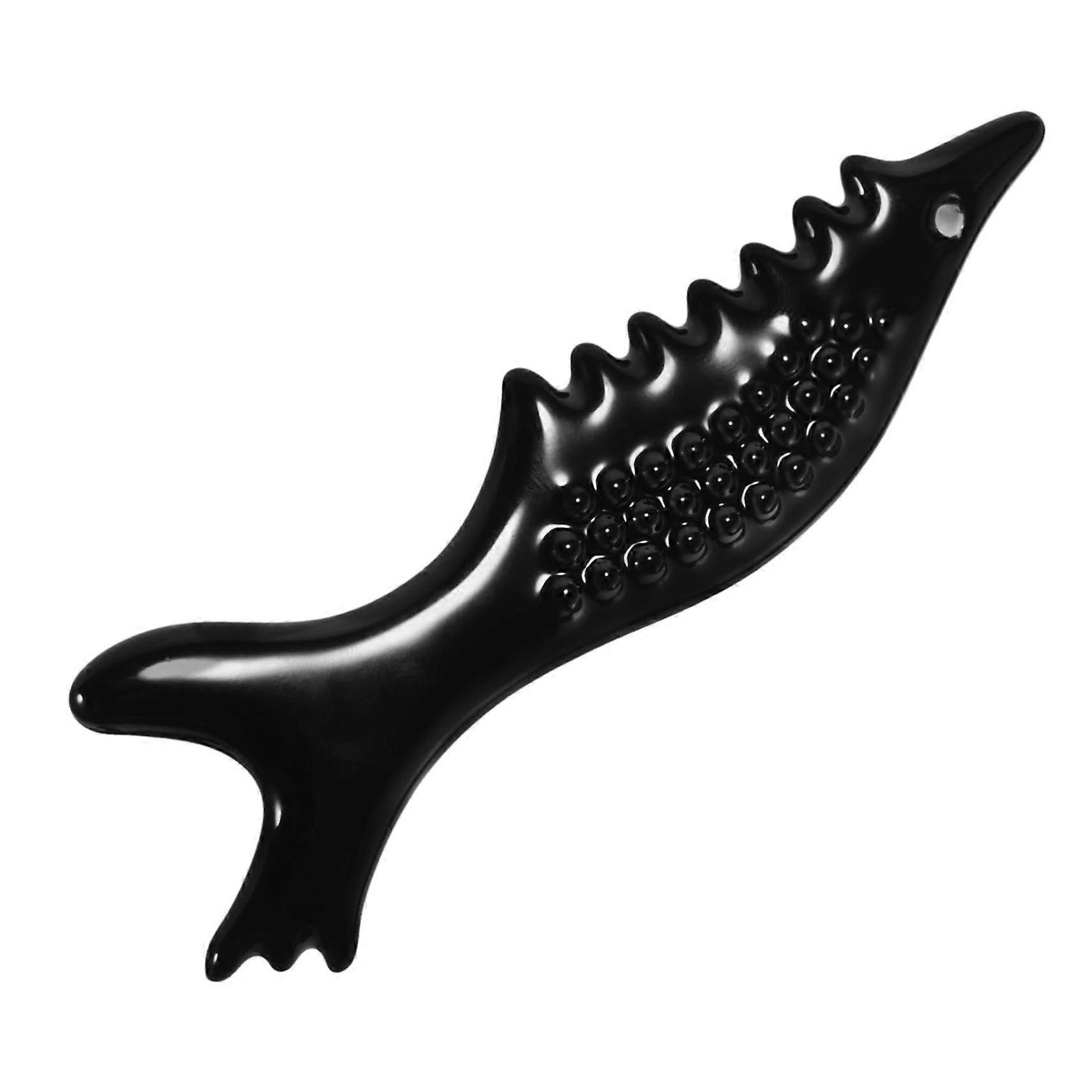 Ceramic Gua Sha Tool FishShaped Massage Scraper with Ergonomic Grip for Face Neck and Body