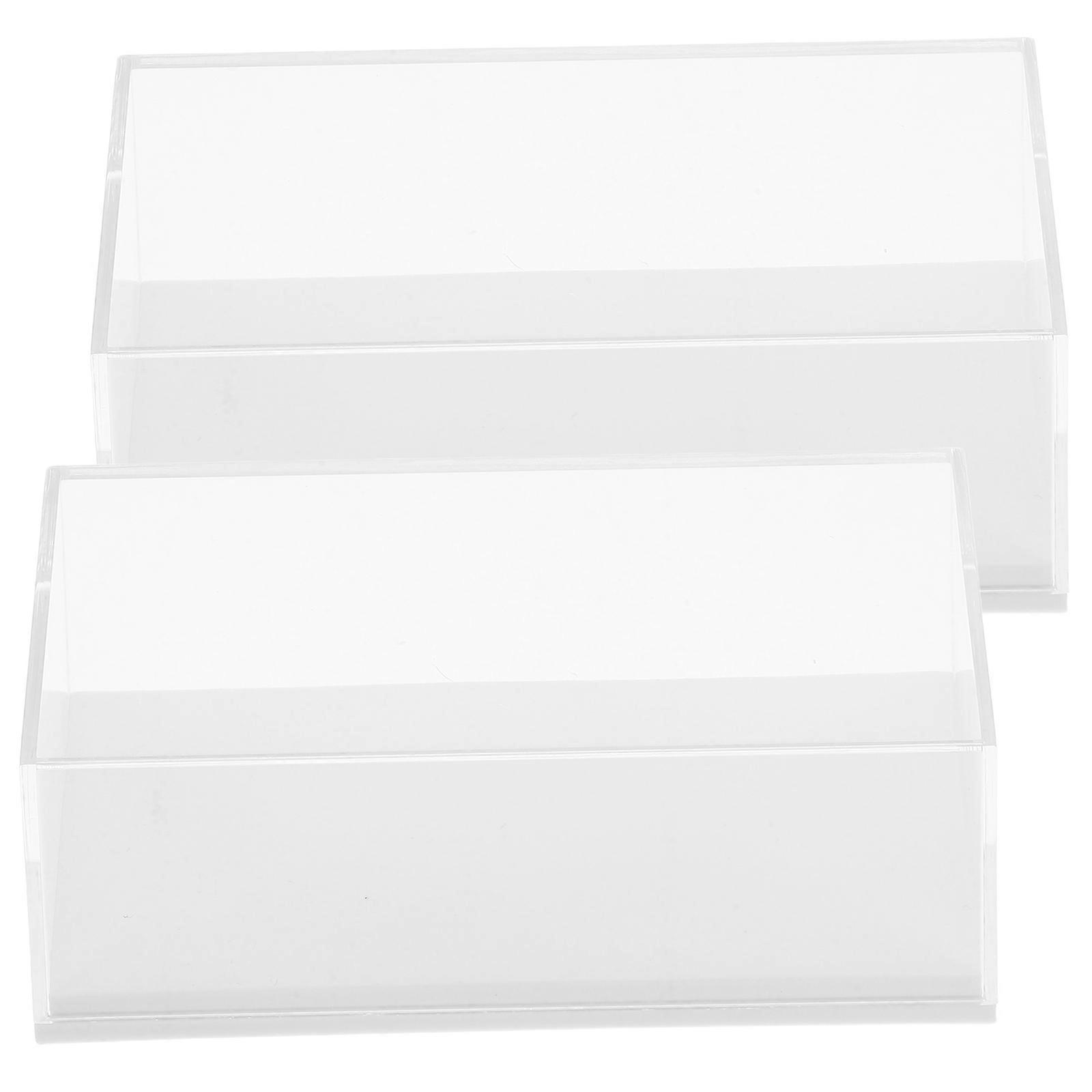 Acrylic Model Car Display Case for Storage with 2Pcs Clear Boxes