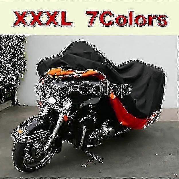 غطاء دراجة نارية لهارلي رود كينج ، إلكترا جلايد ، ستريت جلايد تورينجز ، هوندا جولدوينج ، ياماها رويال ستار فينشر - حجم XXXL