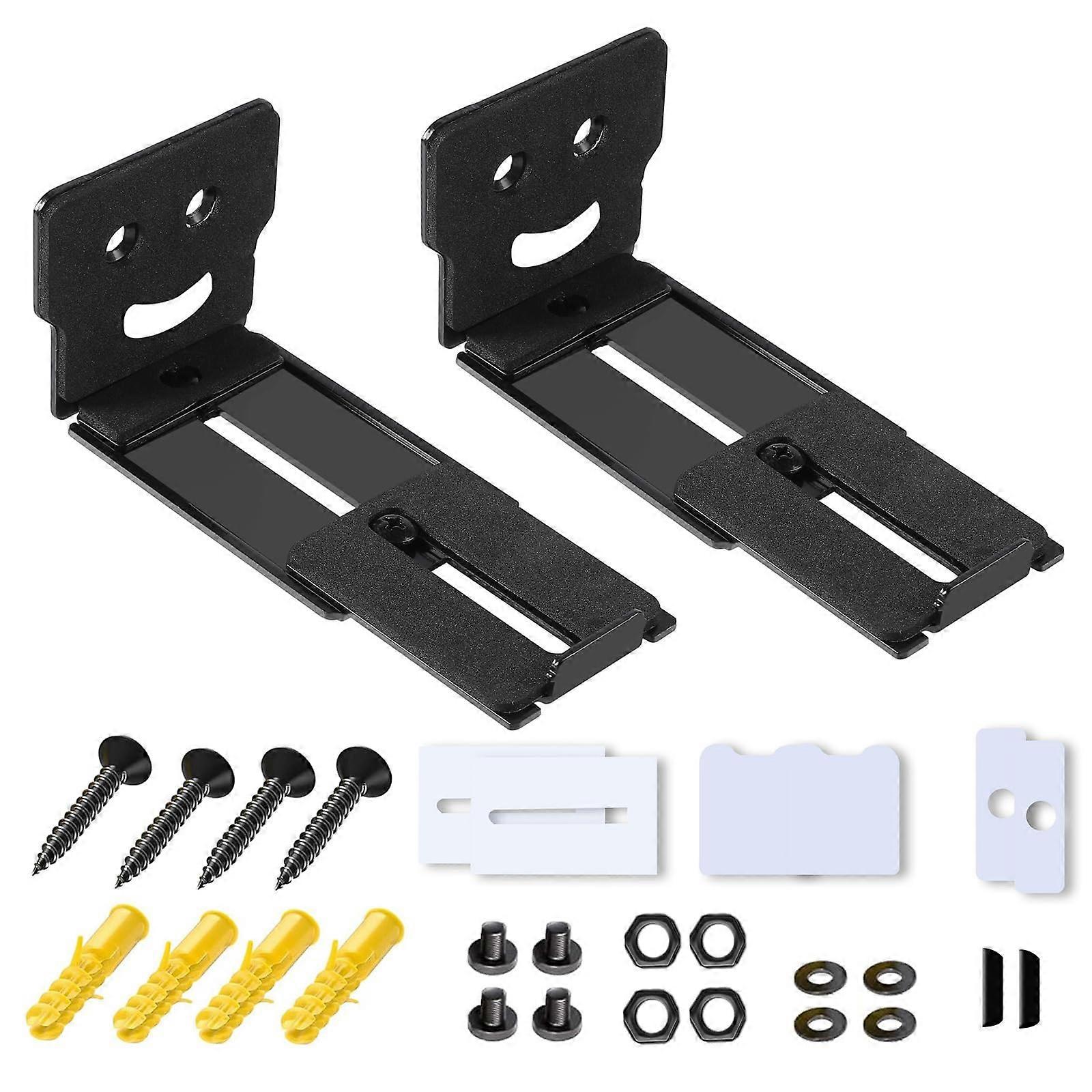 Metal Sliding Track For Home Theater Soundbar System, Smooth Adjustable Speaker Stand, Durable Metal Construction