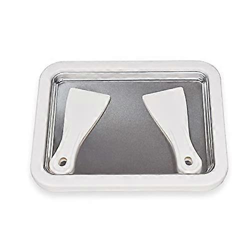 Ice Cream Roll Maker with 2 Spatulas, No Electricity, DIY Rolled Ice Cream Pan for Home