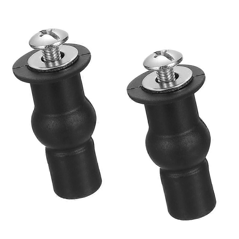 Toilet Seat Hinges with Fixing Bolts, Blind Hole Replacement Kit, RustResistant Black Nuts