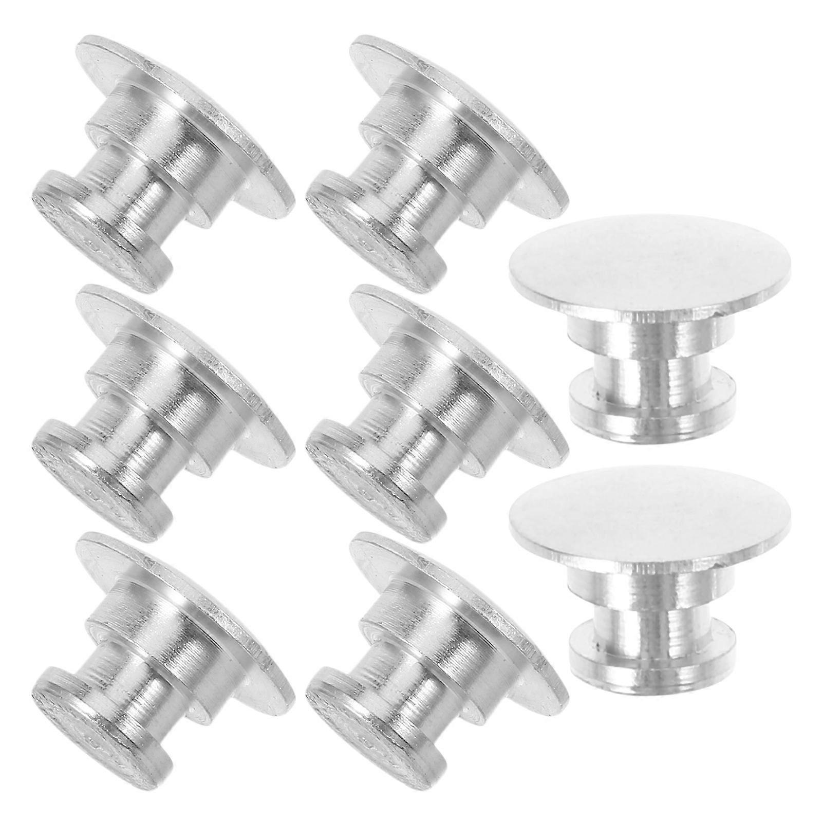 Visor Stud Safety Buckle for Hard Hat Accessories 8Pcs Silver