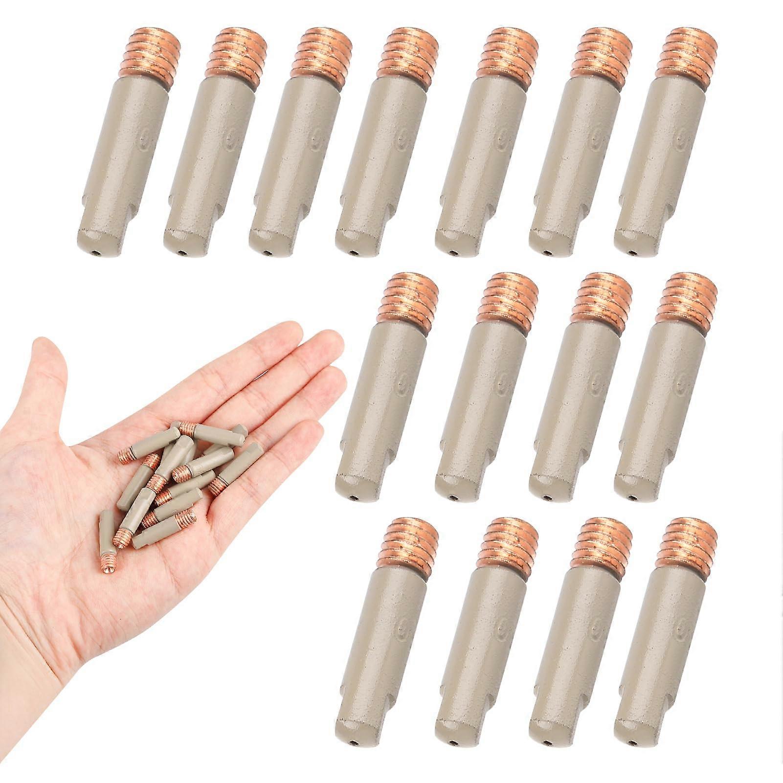 15PC 0.030' MIG Welding Contact Tips Set, NonStick Ceramic Coating, AntiSpatter Copper