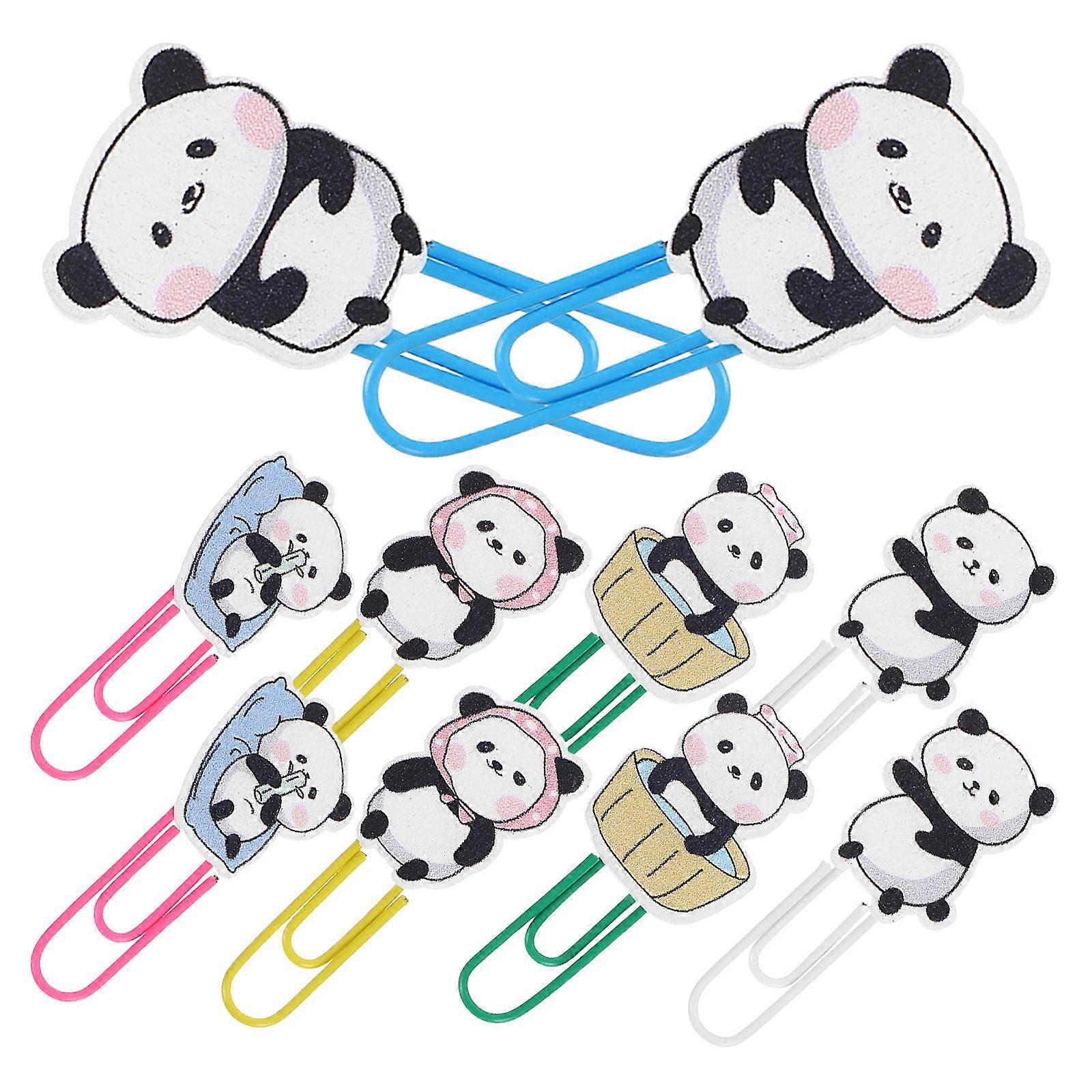 Decorative Paper Clips Panda Paperclips for Study Supplies 10Pcs