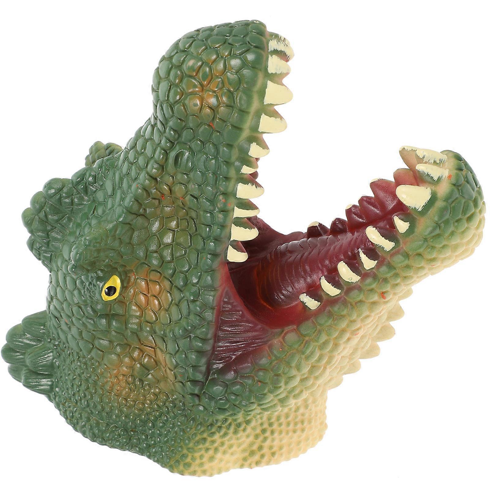 Kids Playing Dinosaur Hand Puppet Toy with Assorted Colors Soft Material
