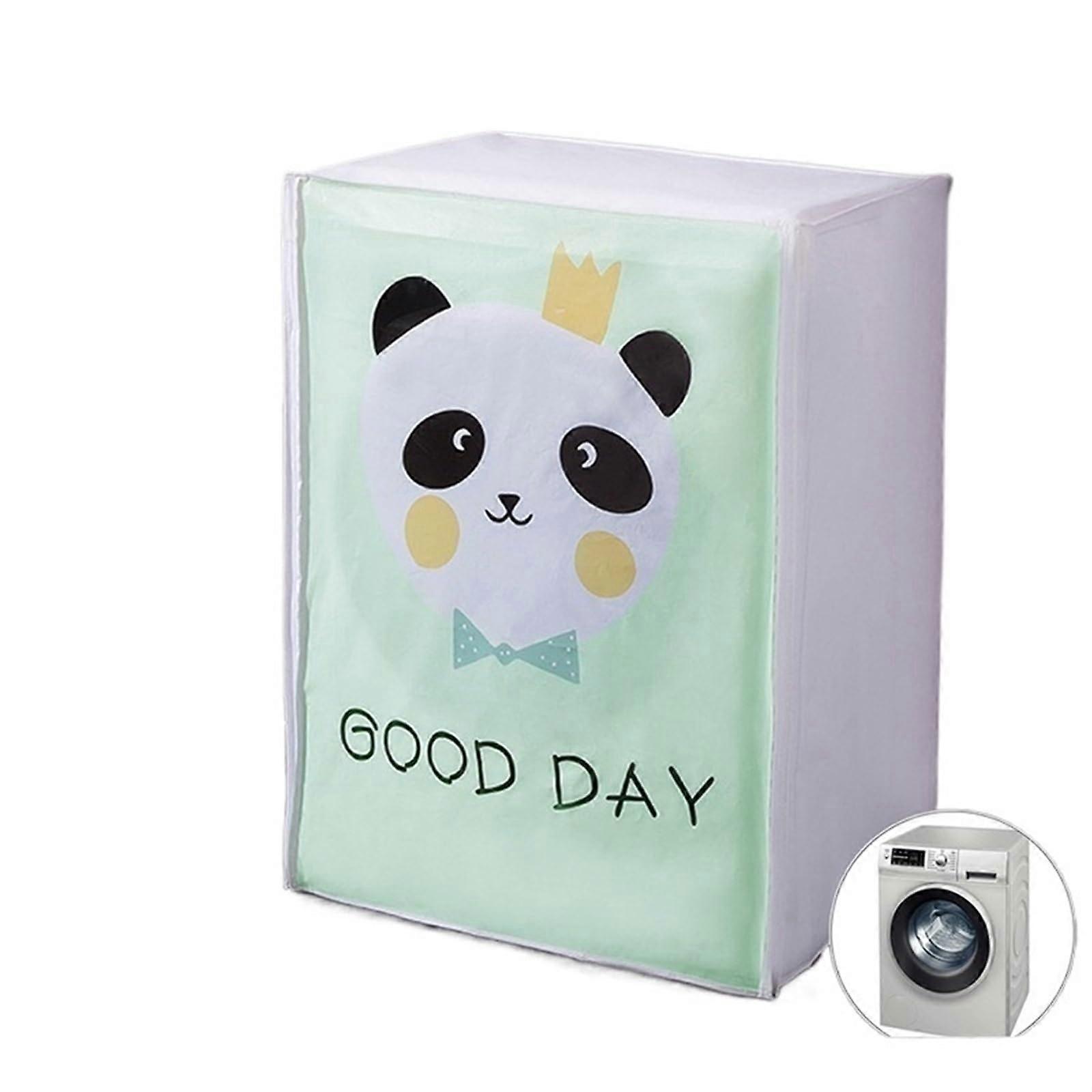 Waterproof Dustproof Washing Machine Cover Universal Washer and Dryer Protector Silver Polyester