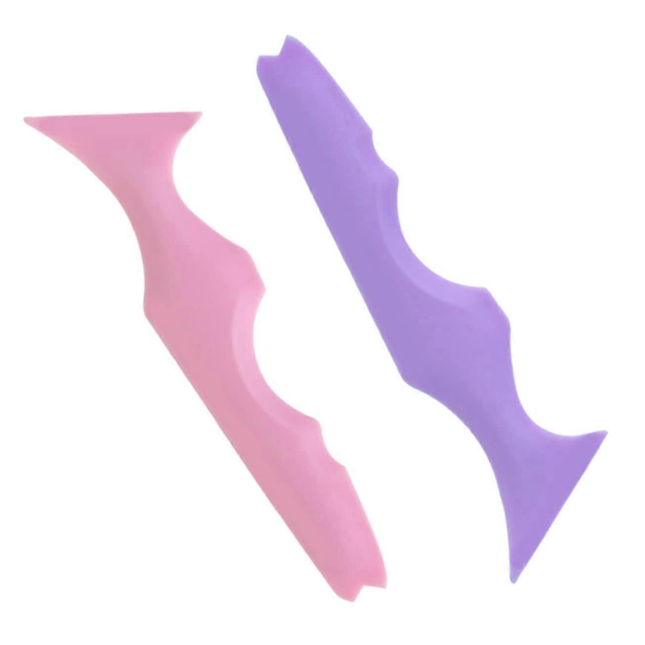 Eyeliner Stencil Set with Ergonomic Handle, Reusable Silicone Guide for Precise Eye Makeup and Mascara