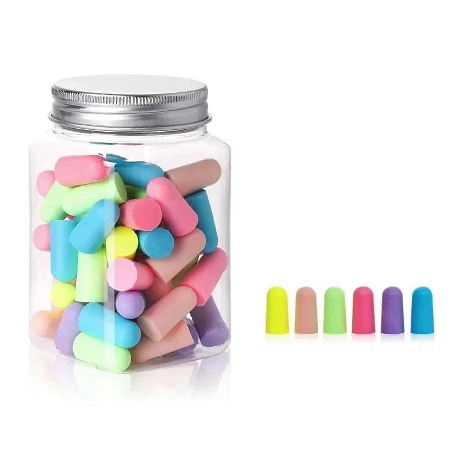 Ear Plugs for Sleeping Noise Reduction Comfortable Fit Reusable Waterproof 60 Pack Mixed Colors