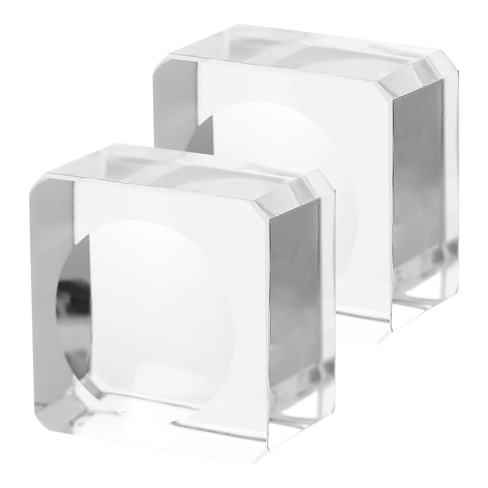 Crystal Balls Display Holder Glass Base for Stylish Decor 2Pcs