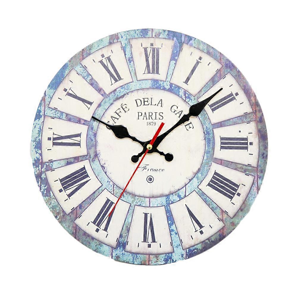 Decorative Wall Clock Country Style for Decor 2Pcs Silent Hanging Clock