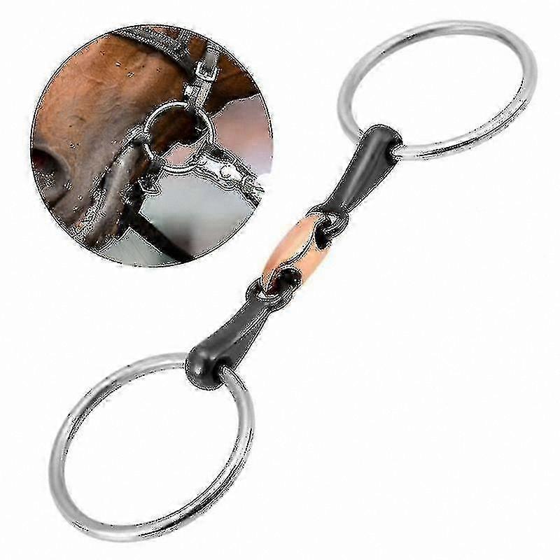 Copper Link Snaffle Bit for Horse Training Equestrian Riding Accessory