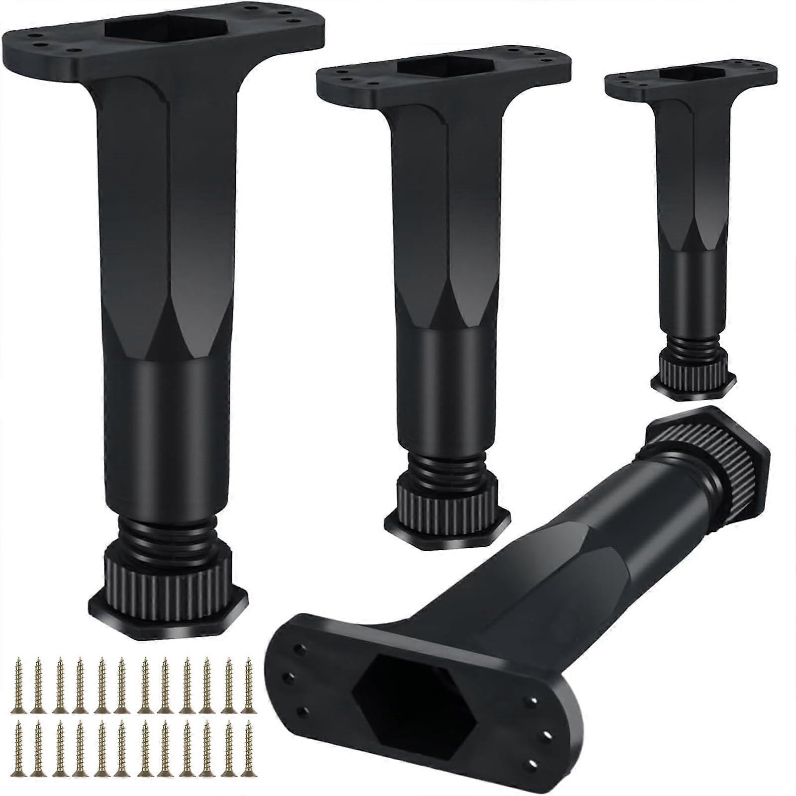 4PC Adjustable Bed Frame Support Legs for King Size, 1050lbs Load Capacity, 7.815in Height