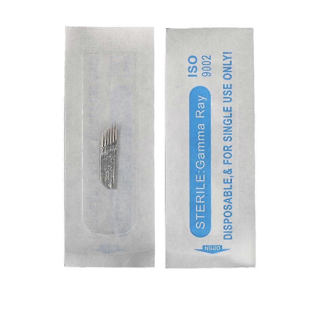 50pcs 18 Pin 3 Row Microblading Needles for Eyebrow Tattoo Permanent Makeup Blades