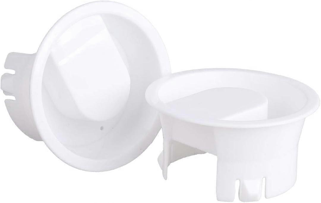 2Pcs White Universal Fit Plastic Pitcher Lids Dustproof Splash Resistant Carafe Covers