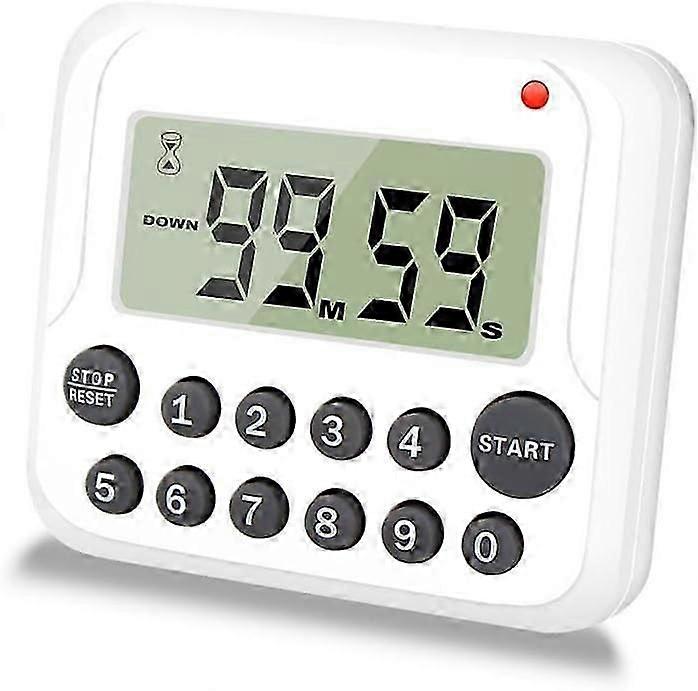 Kitchen Timer, Cooking Timer Count Down/Count Up Digital Timer With Loud Alarm Large LCD Display Magnetic Back(1Pcs)