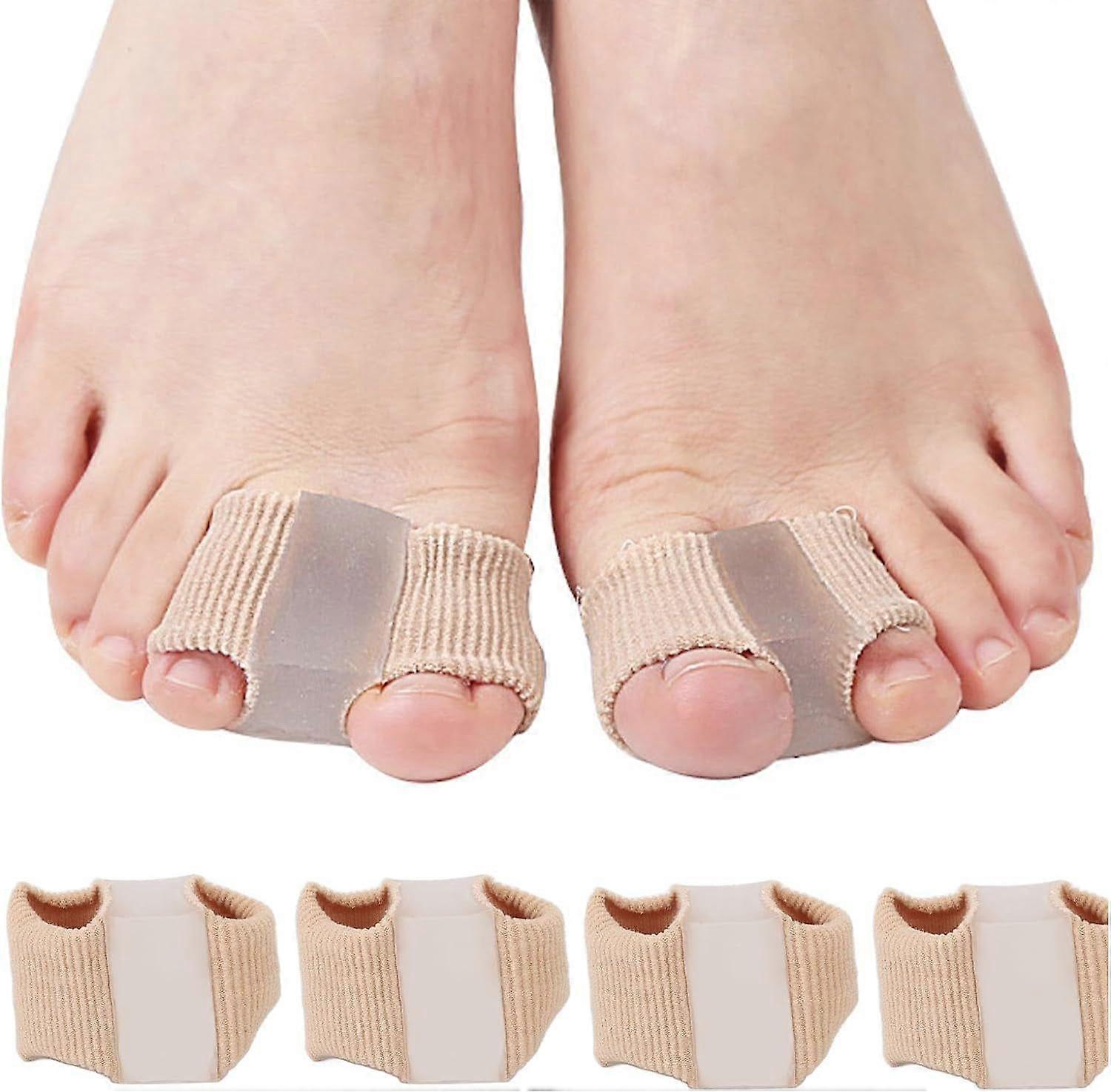 Toe Straightener, 4Pcs TPU Skin Friendly Toe Separator for Overlapping
