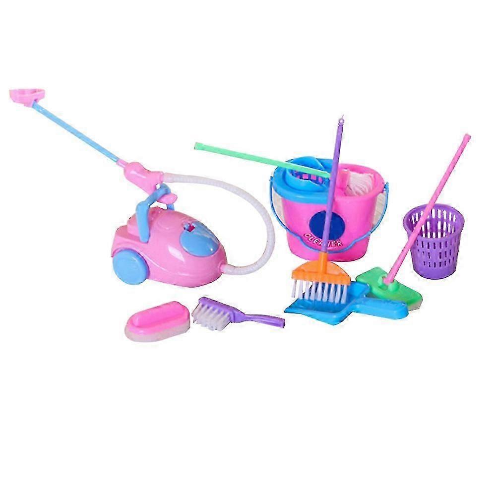 9 Pcs Kids Pretend Play Cleaning Set