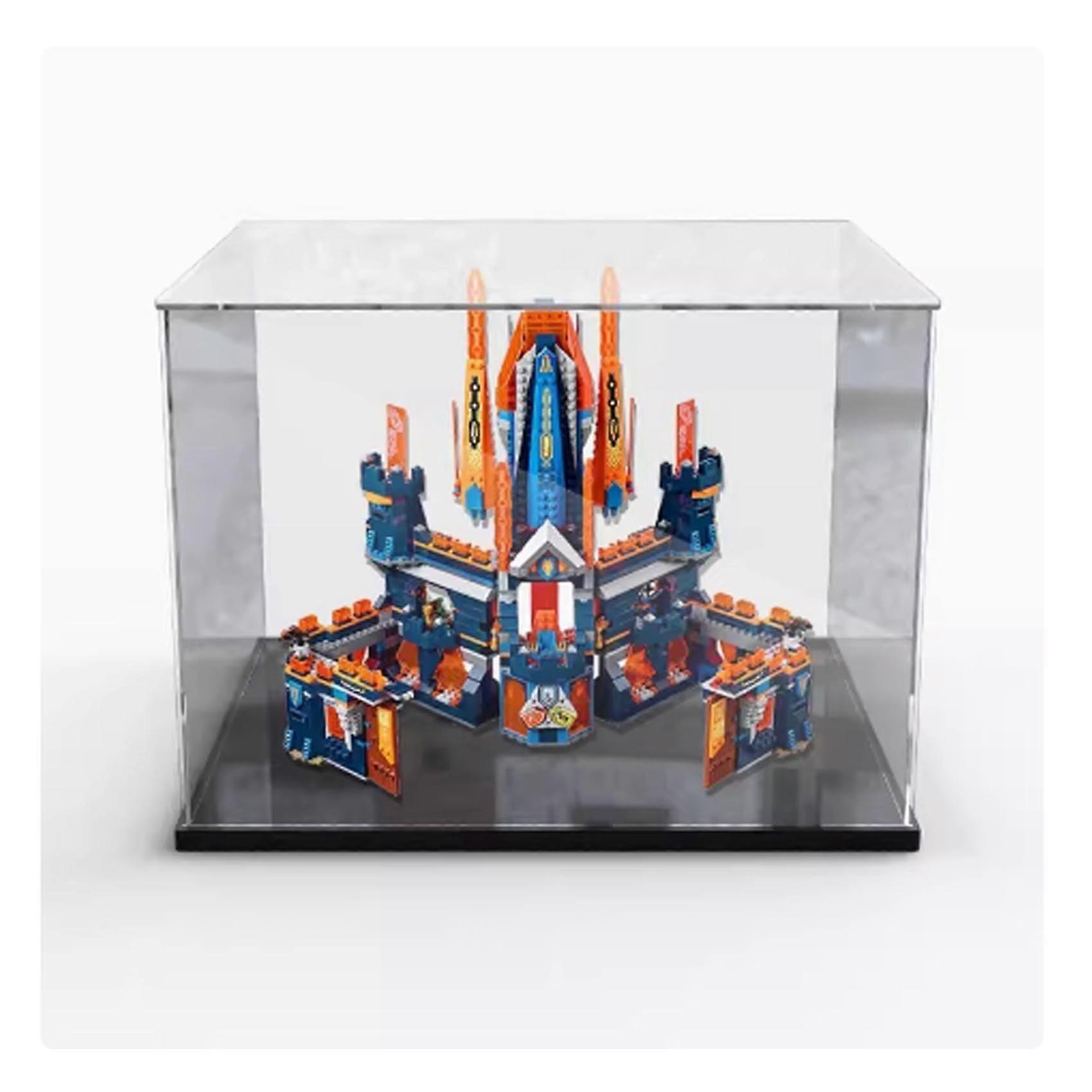 Acrylic Display Case for  70357 Knights Castle Model, Dustproof Clear Box with Black Base