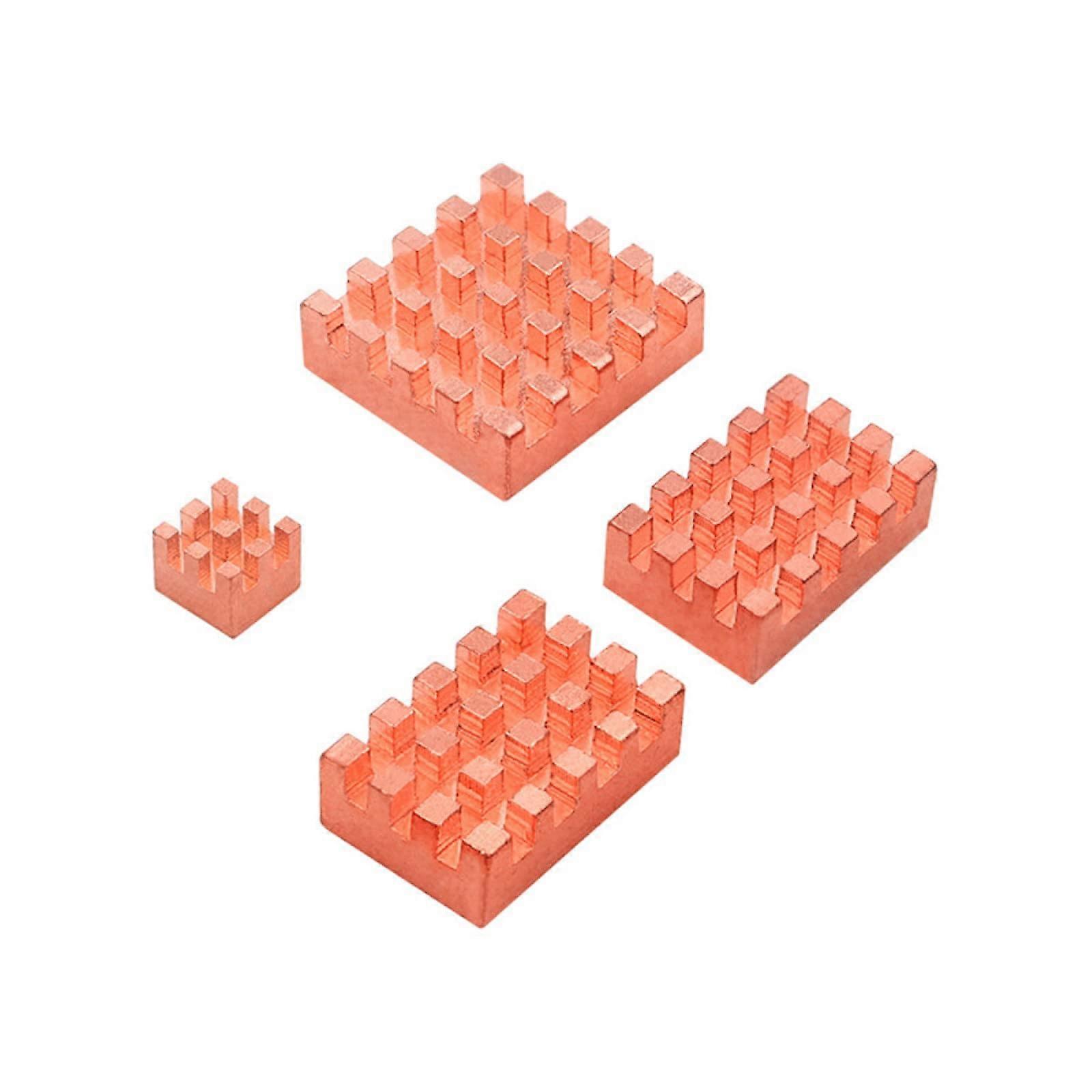 4PCS Copper Heat Sinks for Orange Pi 5, SelfAdhesive CPU RAM Heatsinks, Efficient Passive Cooling