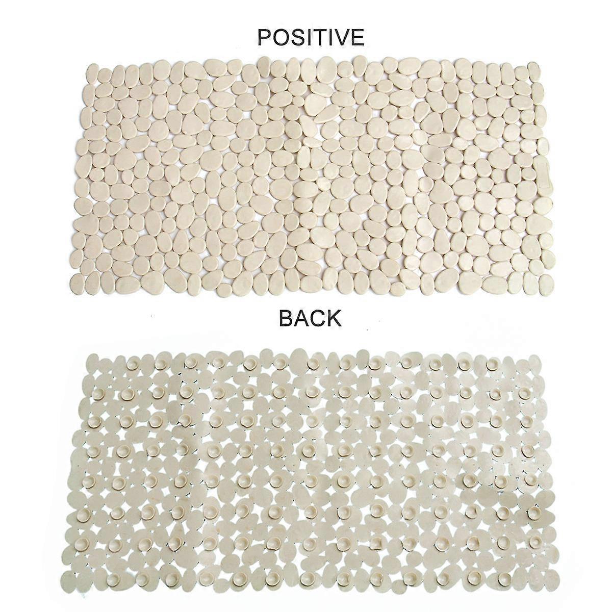 Non-Slip Mat Stone Pattern Design with Suction for Bath Use 1 Piece