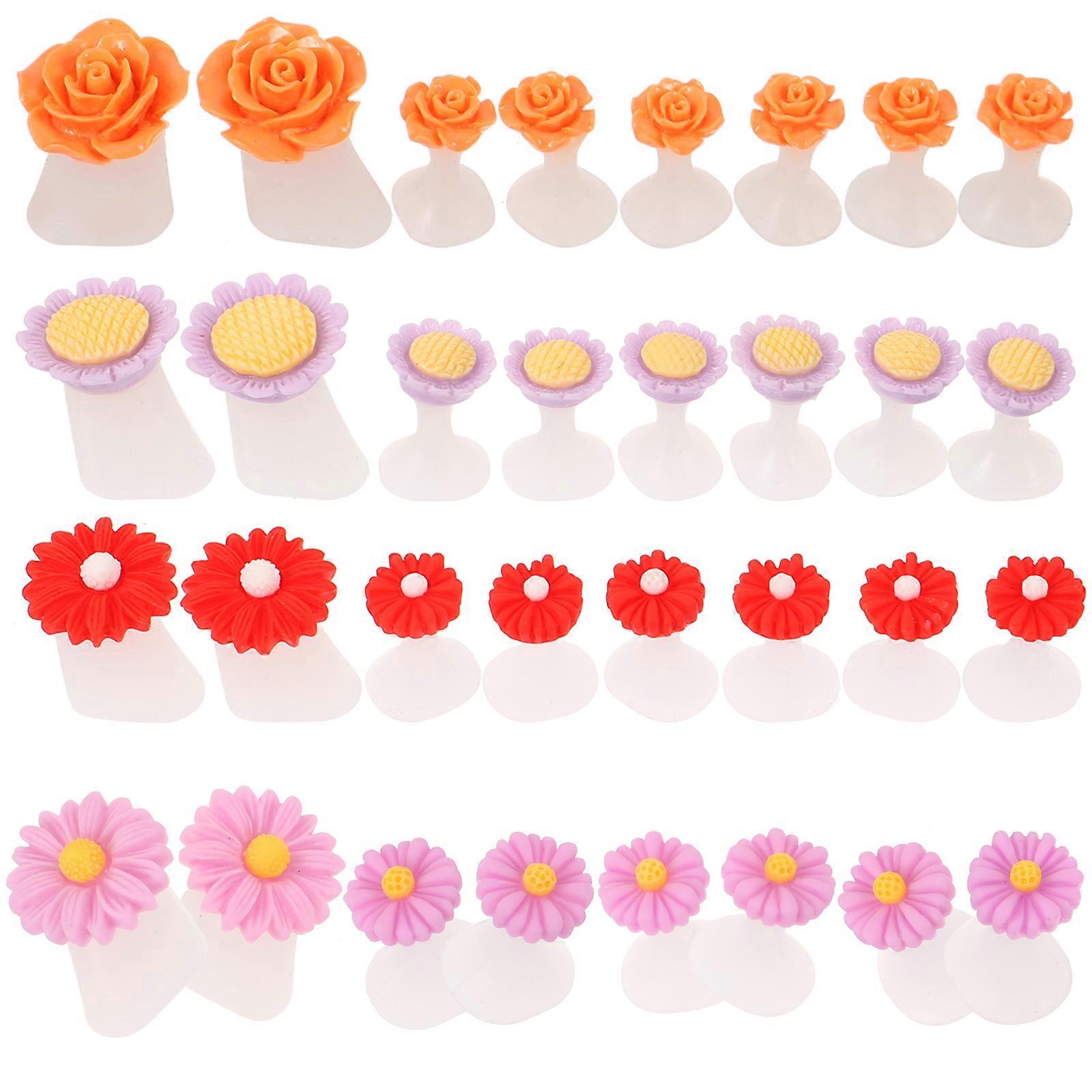 Toe Separators Silicone Flower Toe Separators for Nail Polish 32Pcs