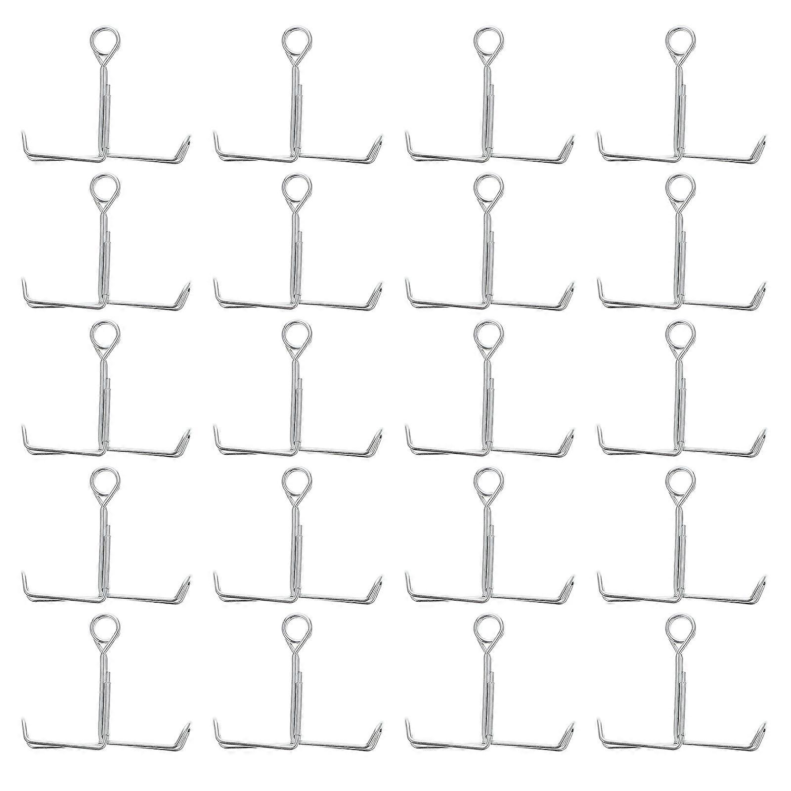 Stop Water Clamp Flat Jaw Spring Clamp for Flow Control 20Pcs Silver Iron