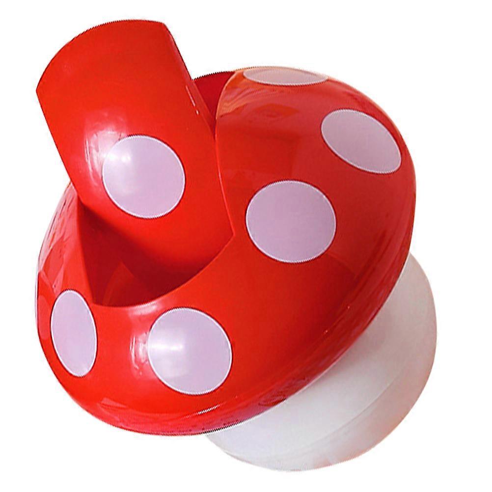 Mushroom Shaped Desktop Trash Can Red Mini Garbage Bin 1Pcs