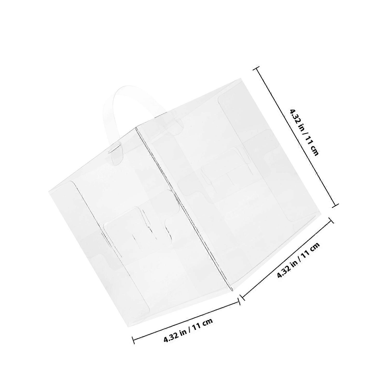Portable Cake Boxes for Storage with Handles 10Pcs Clear Bakery Packaging