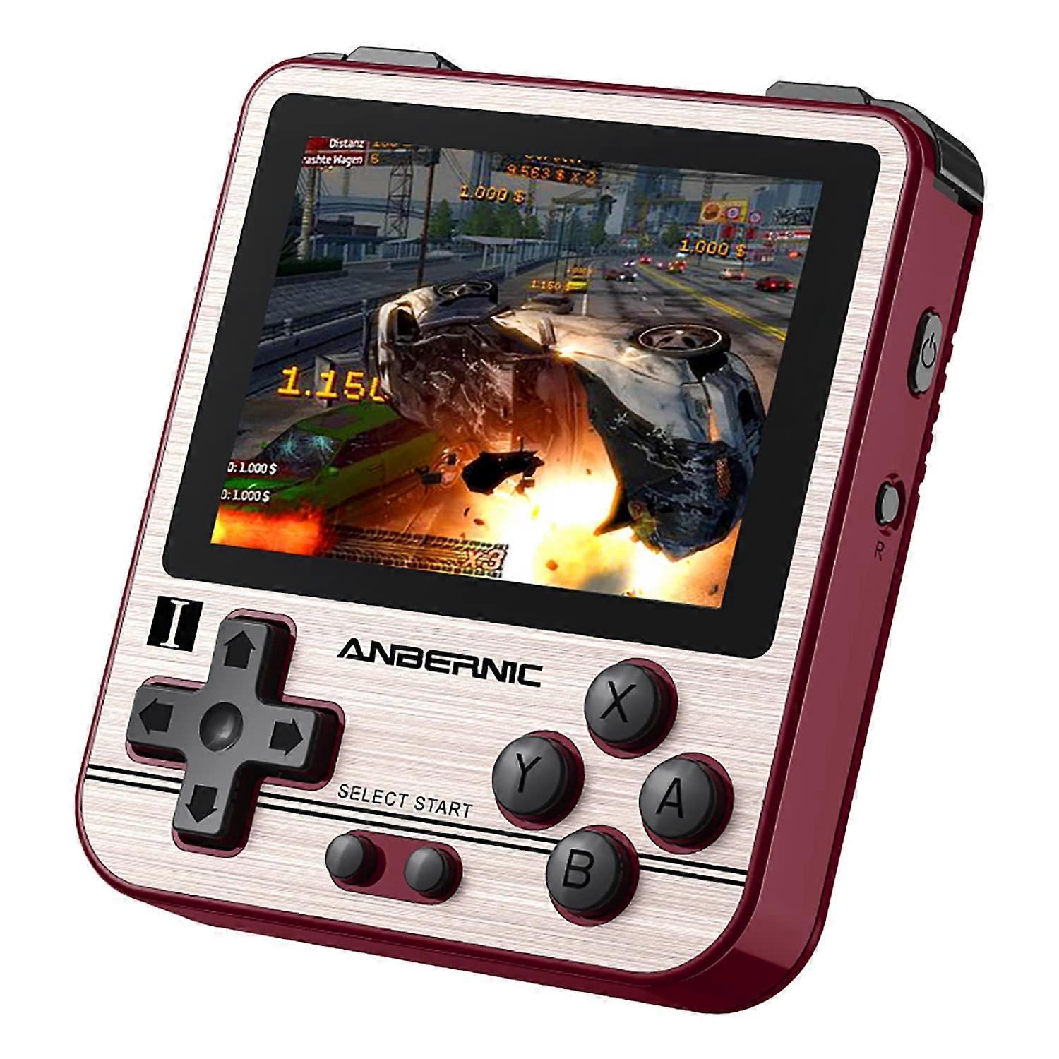 RG280V Retro Handheld Console with 10000 Preloaded Games, Open Source IPS Display, Gold