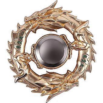 Fidget Spinner Metall Hand Spinner EDC ADHS Fokus Spielzeug Ultra langlebiges Hochgeschwindigkeits-Angstlinderungsspielzeug, Gold Chinesischer Drache