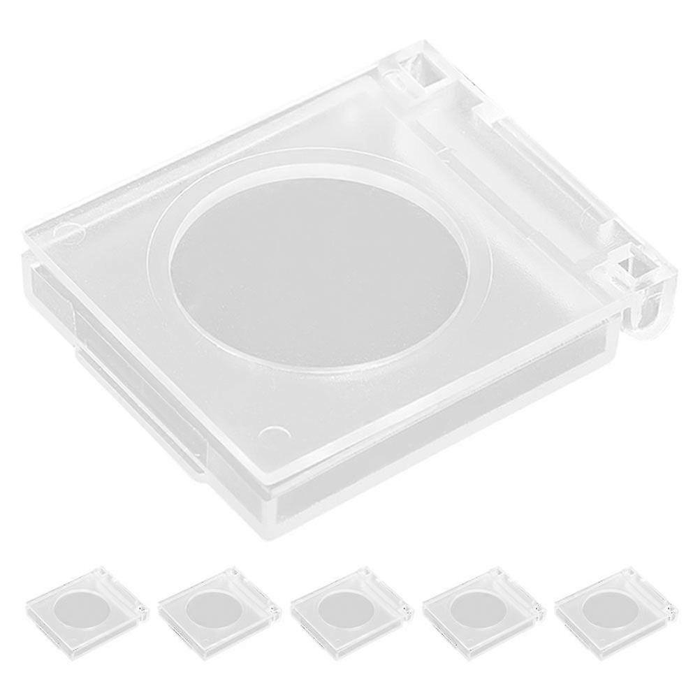 6pcs Transparent Wall Button Cover Lockout Box Push Button Switch Cap