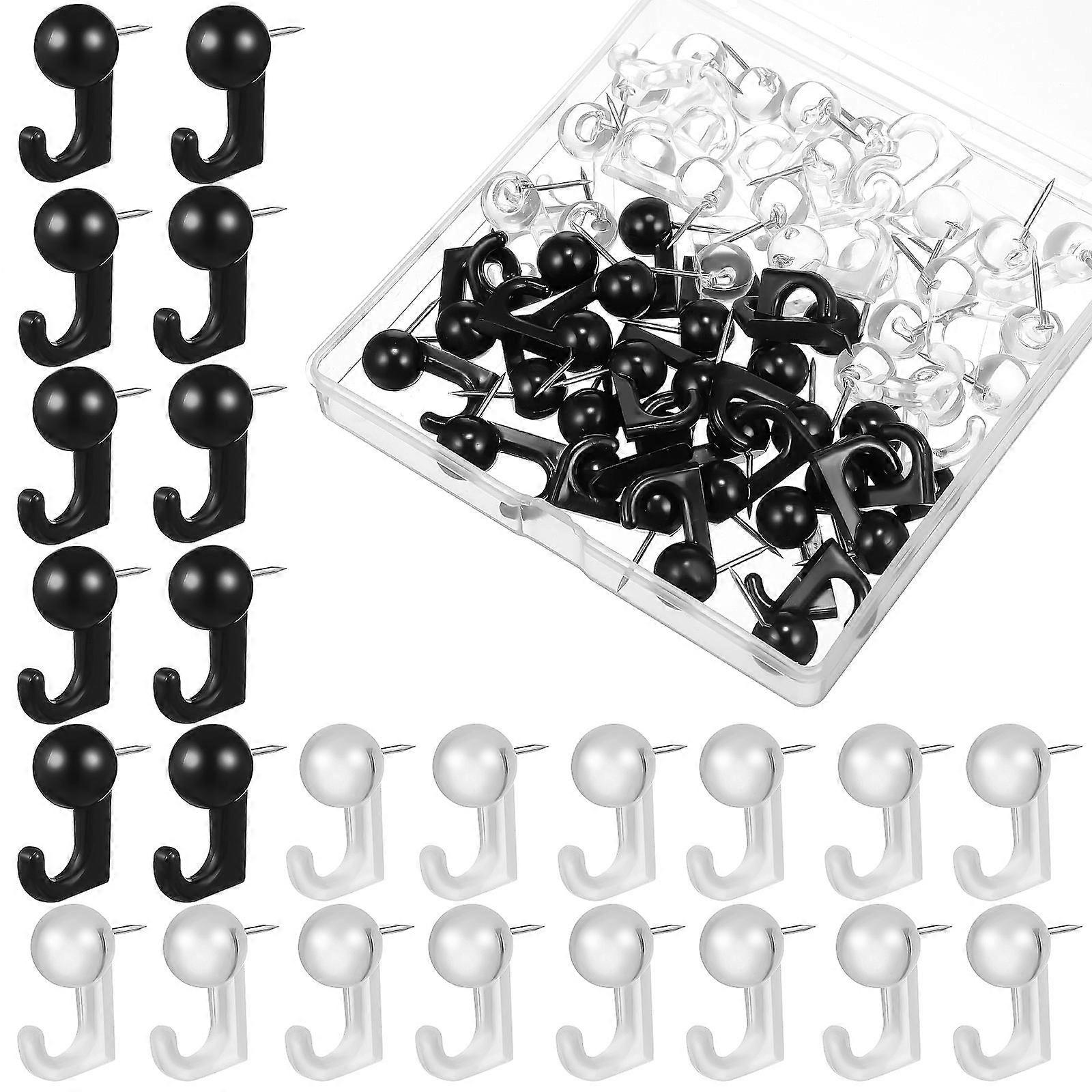 Push Pin Hooks Plastic Heads for Decoration 400Pcs Assorted