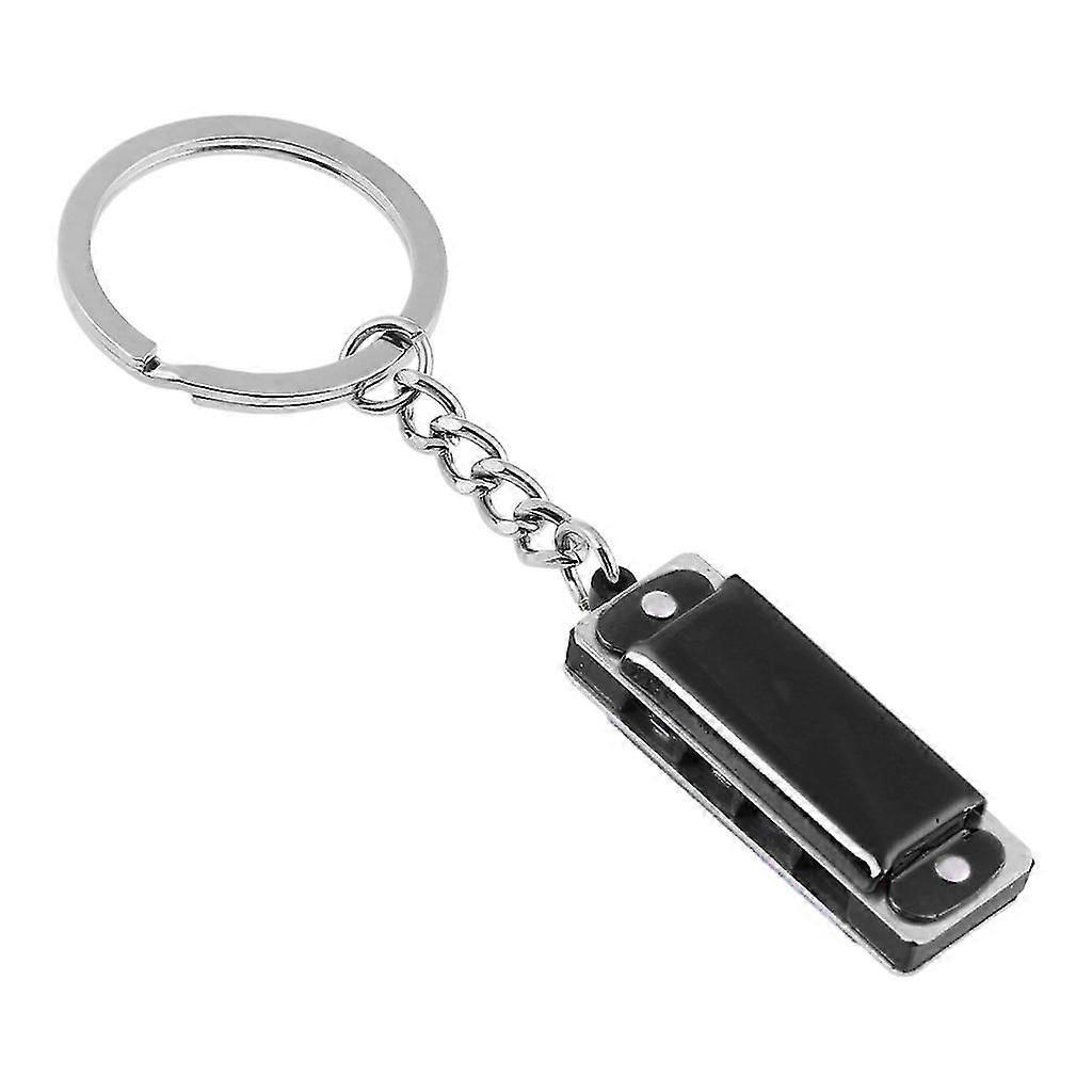 Mini Harmonica Keychain,special 8 Tone 4 Holes Harmonica Keychain Ring_Good quality