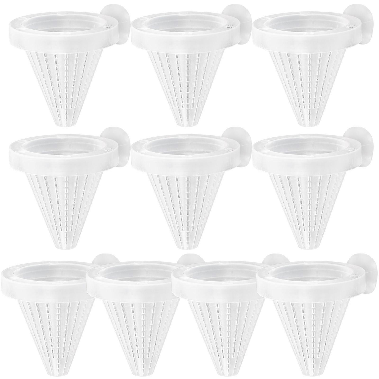 Futtertröge für Aquarien, 10 Stück, transparent