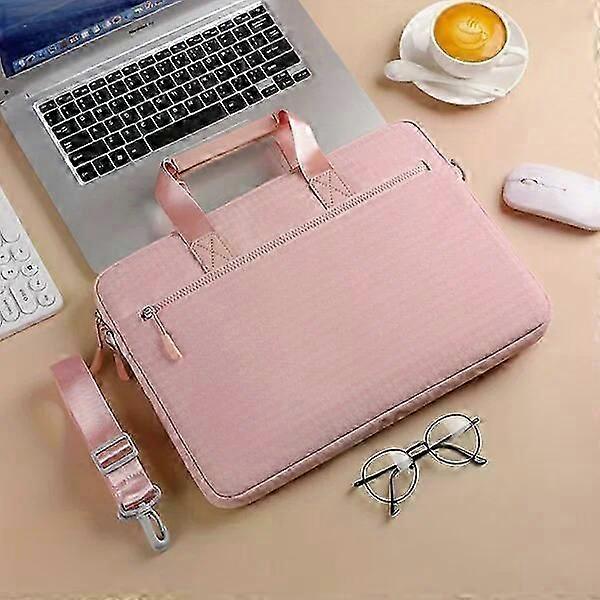 Solid-color laptop backpack, lightweight business style, multi-pocket design