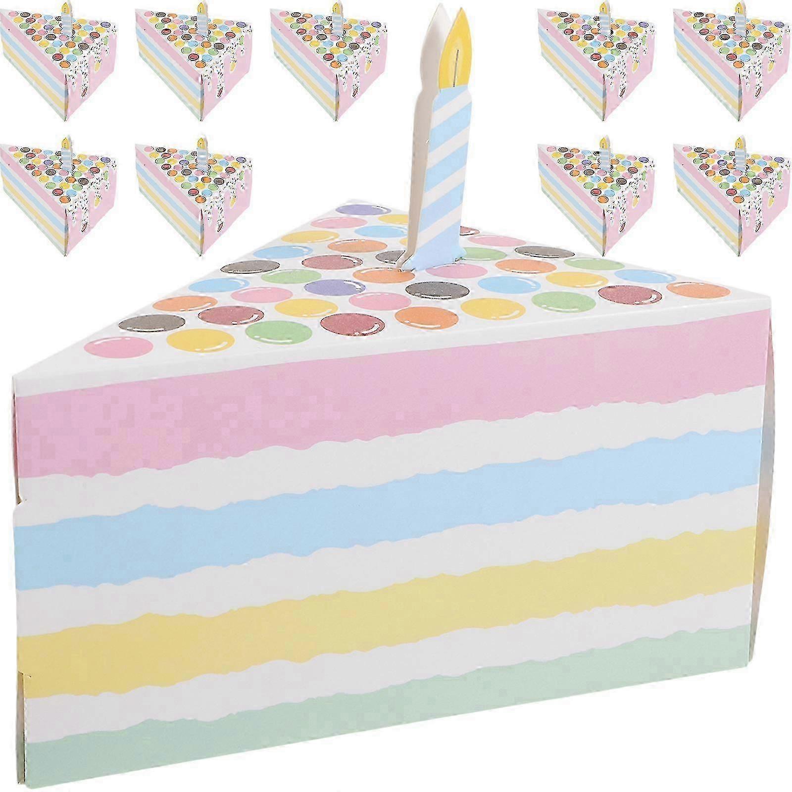 10 Pcs Triangular Pastry Cookie Biscuit Boxes Cake Shape Candy Packing Boxes