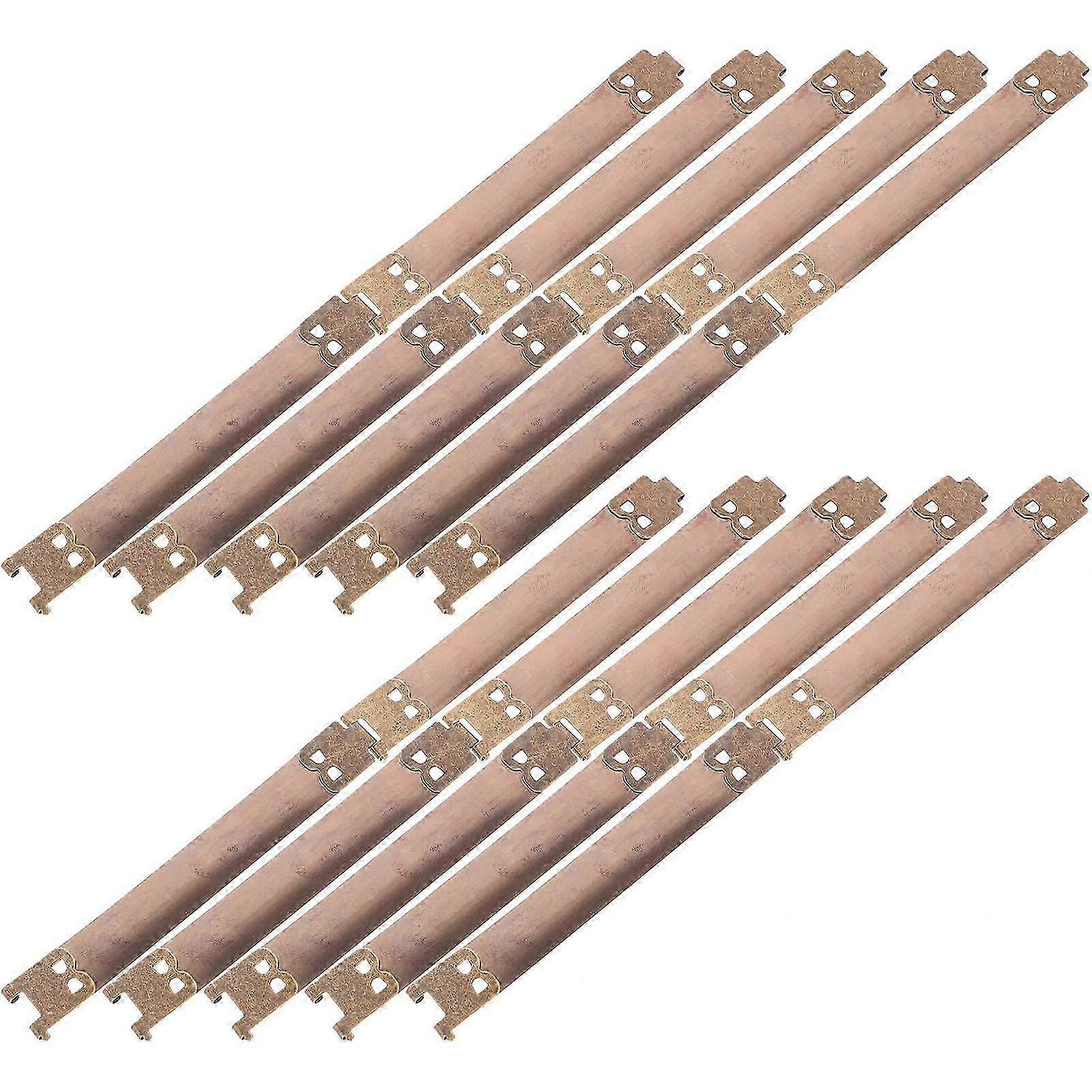 Handbag Hinges Spring Clips Flex Frames Handbag Diy Accessory Rectangular 10cm Golden Iron 10Pcs