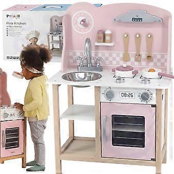 VIGA PolarB Träkök med Tillbehör Silver - Rosa