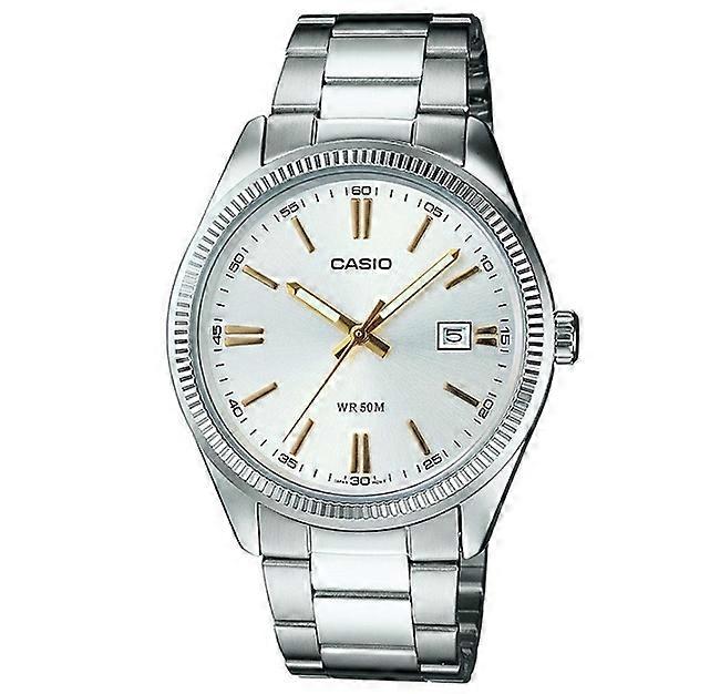 CASIO COLLECTION LADY DATE - ARGENTEE. GOLD INDEXES