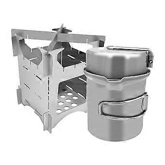 Zestaw naczyń kempingowych Lekki i Kompaktowy plecakowy zestaw do gotowania Anodowane aluminiowe garnki kempingowe