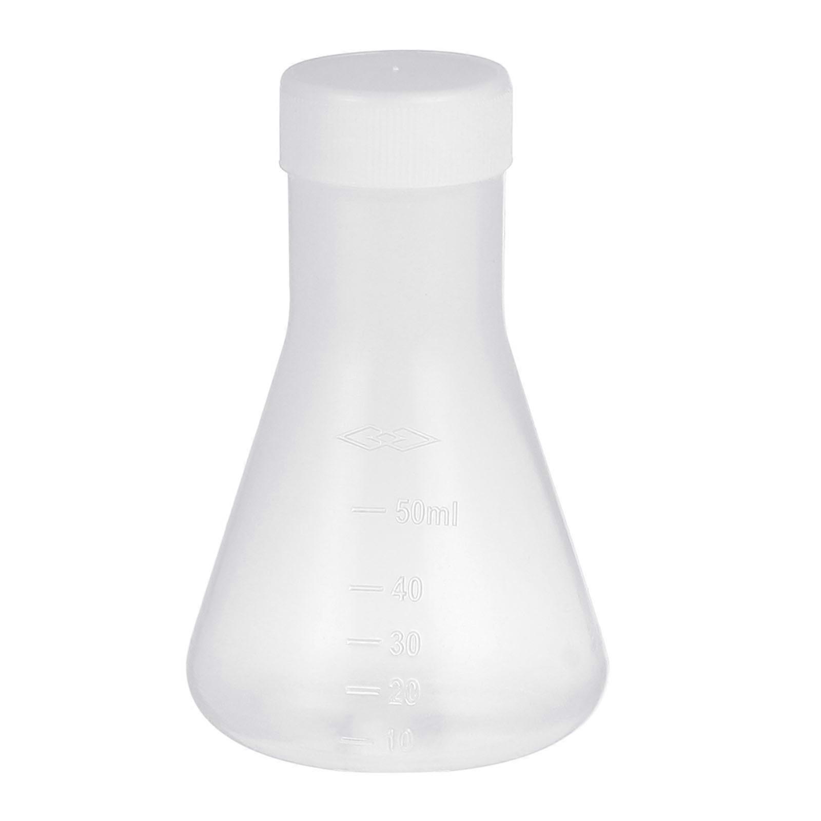 5 Pcs Plastic Flask Professional Erlenmeyer Flask Transparent Science Flask
