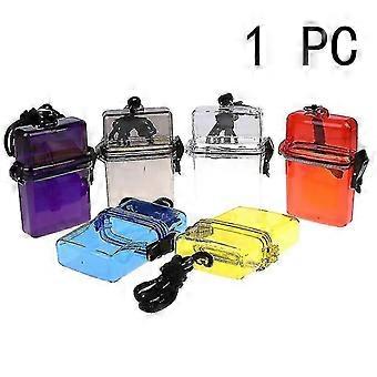 1pc Outdoor Waterproof Pockets Key Money Storage Box Case Holder Plastic Case Shytmv