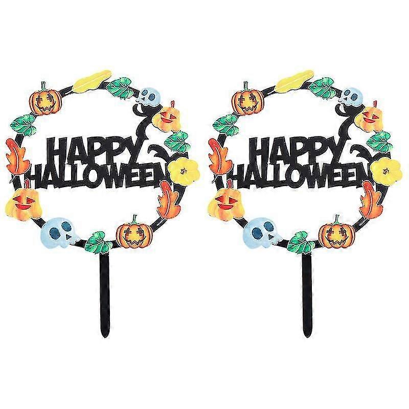 2pcs cake decorations, Acrylic Cake Inserts For Halloween Decorations