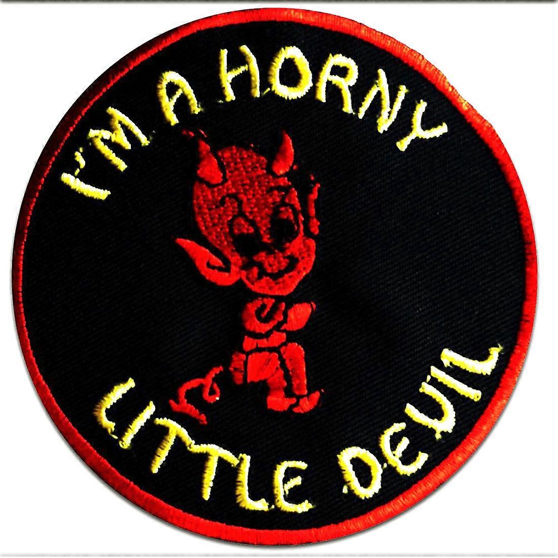 Patch - I'm A Horny Little Devil - black - 8.5 x 8.5 cm - patch