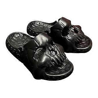 Uomini Donna Single Band Sandali Slipper Estate Outdoor Fun Slides Scarpe Personalizzato Slip Slip Eva Skull Design Pantofole