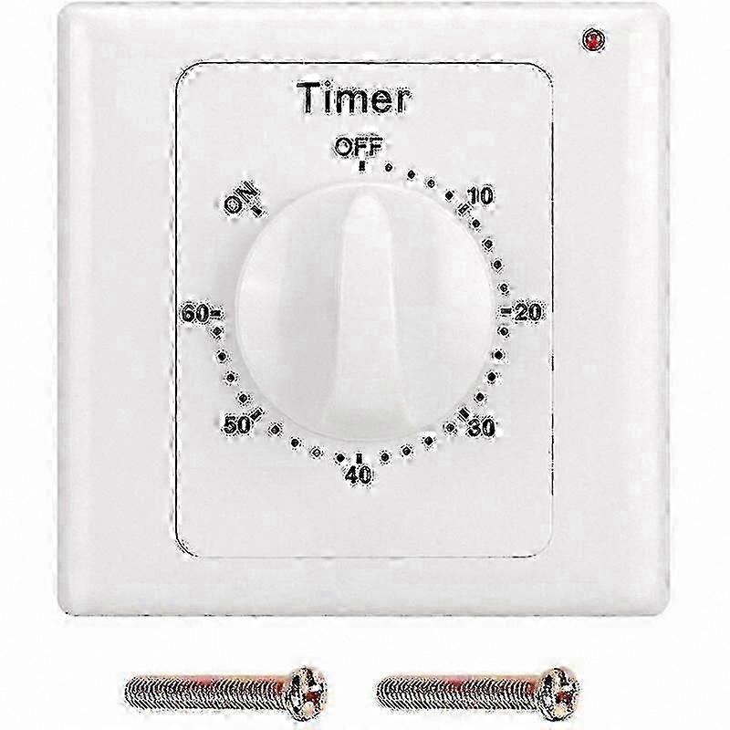 220V AC Pump Timer Switch with Mechanical Countdown and Electronic Control - 60 Minute Socket Timer SZRH